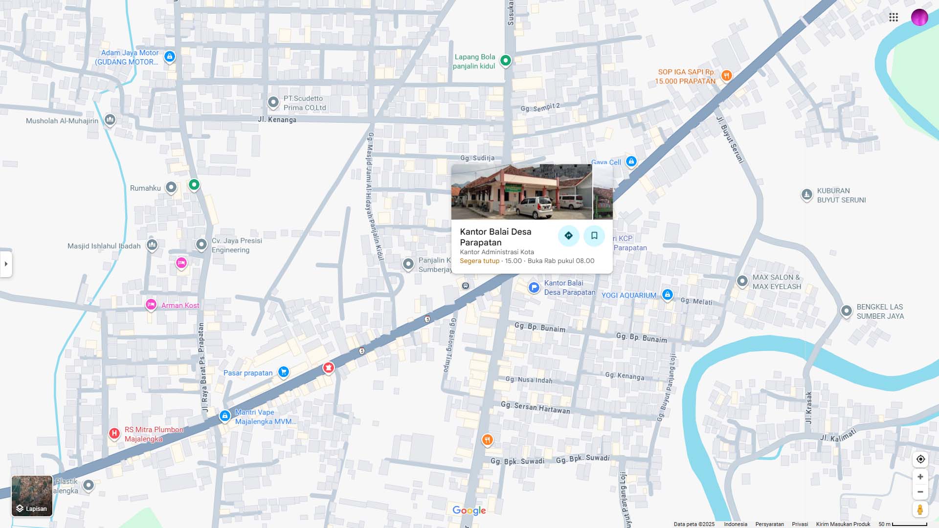 Wilayah Desa Parapatan Majalengka